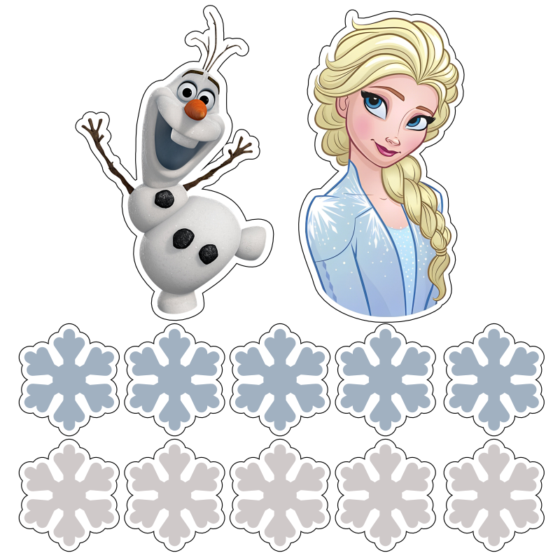 Capa do tutorial: Topo de Bolo Frozen para Imprimir Grátis em PDF – Elsa, Olaf e Flocos de Neve em Alta Qualidade