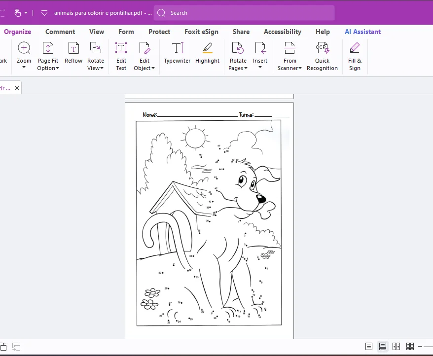 Ligue os Pontos e Pinte – Animais – 32 Páginas em PDF para Imprimir — imagem 3 do produto