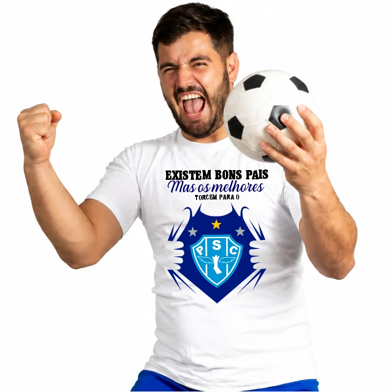 Arte Digital Camiseta Paysandu Dia dos Pais – PDF para Sublimação e Silk Screen | "Os Melhores Torcem para o Papão" Escudo R…