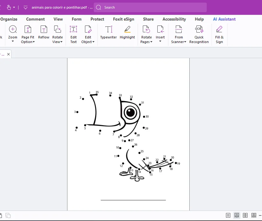 Ligue os Pontos e Pinte – Animais – 32 Páginas em PDF para Imprimir — imagem 2 do produto