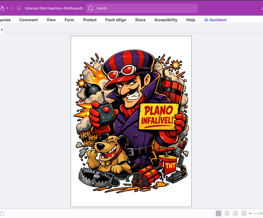 Arte Digital Estampa Dick Vigarista e Muttley - Plano Infalível | Arquivo PDF Alta Resolução para Sublimação e DTF — imagem …
