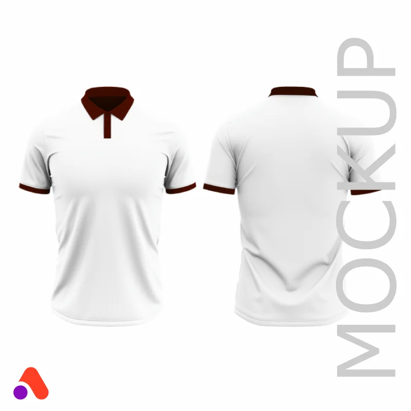 Mockup Camisa Polo Esportiva PSD Editável | Frente e Verso | Camadas Inteligentes para Photoshop e Photopea
