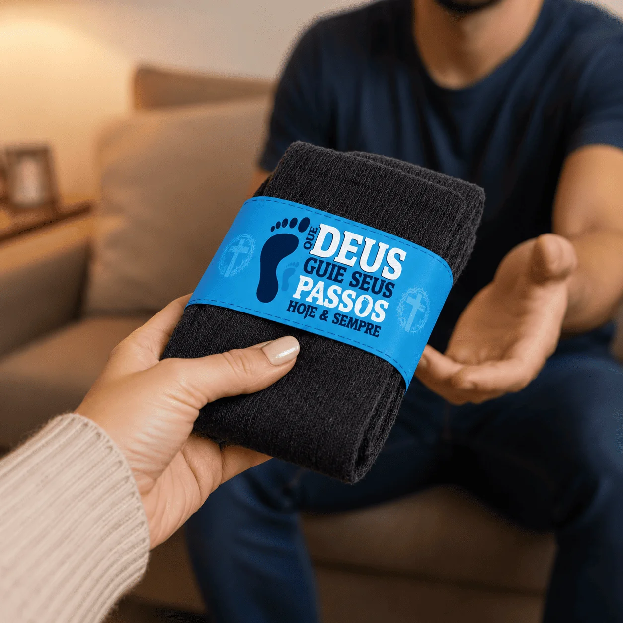 Cinta Ajustável para Presentear "Que Deus Guie Seus Passos" - Arquivo Digital PDF — imagem do produto
