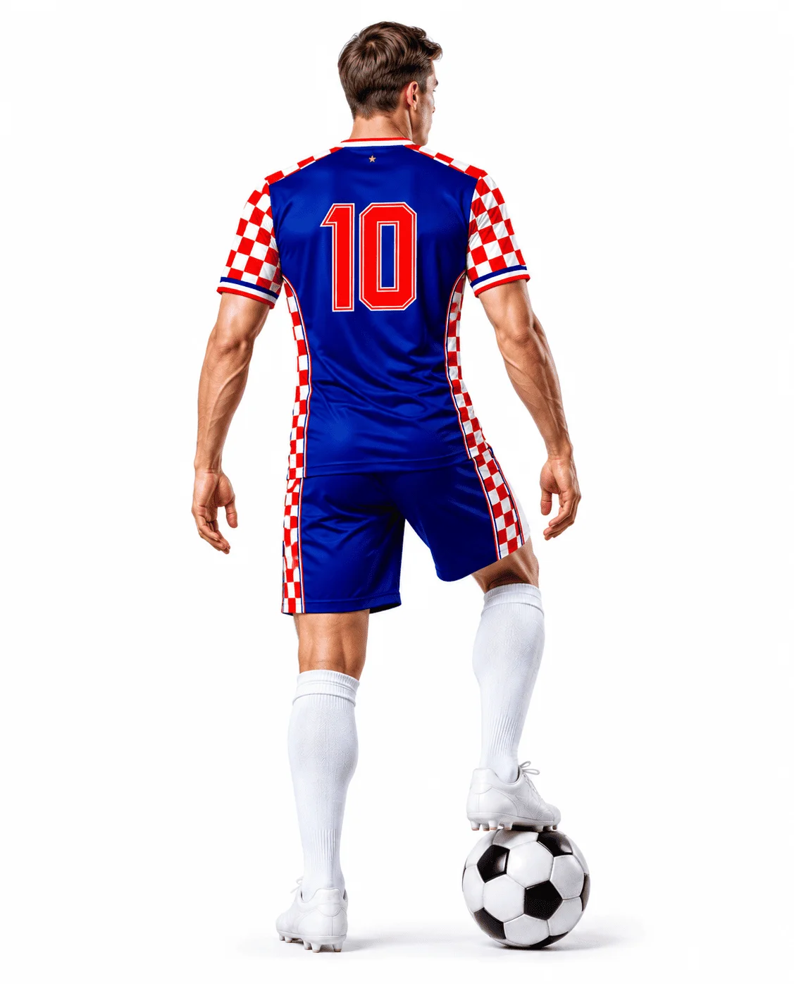 Arte Vetor CorelDraw Uniforme Croácia Futebol - Kit Completo Camisa e Short CDR | Molde Editável para Sublimação Total e Mal…