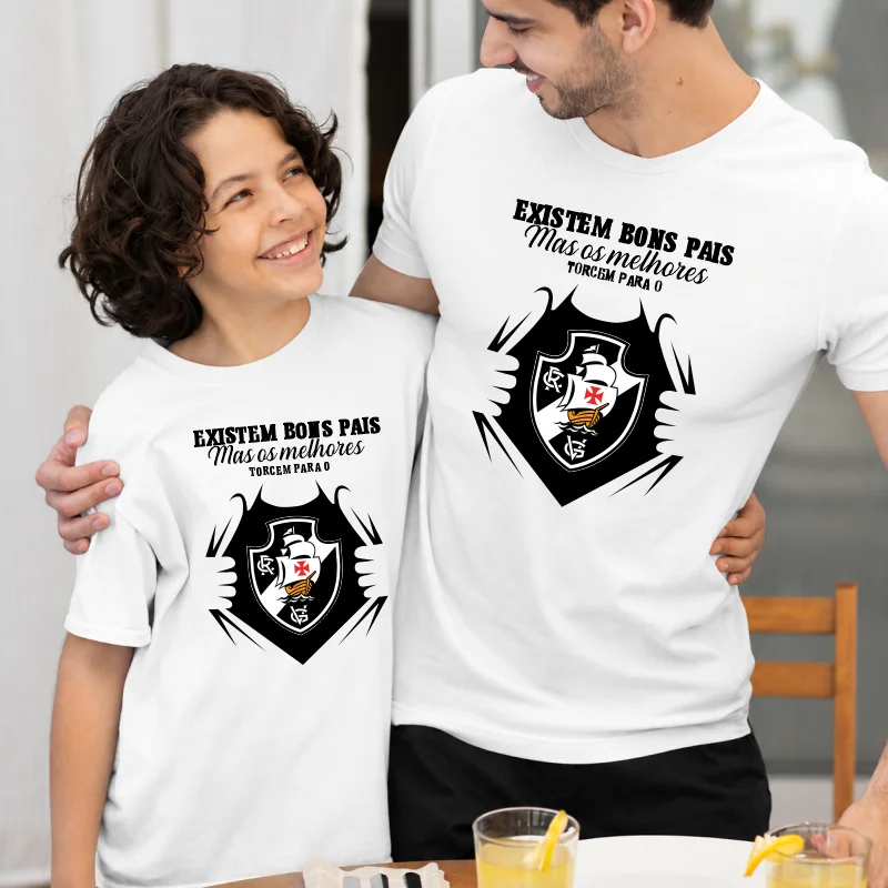 Arte Digital Camiseta Vasco Dia dos Pais – Kit Tal Pai Tal Filho | PDF para Sublimação e Silk Screen — imagem do produto