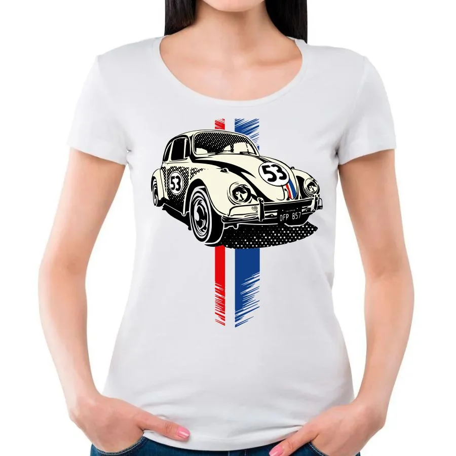 Estampa Camiseta Fusca 53 Herbie – Arte Vintage para Impressão ( PDF) — imagem do produto