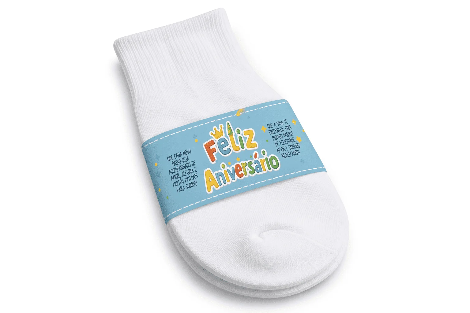 Cinta Ajustável para Meia "Feliz Aniversário" - Arquivo Digital PDF para Imprimir — imagem 2 do produto