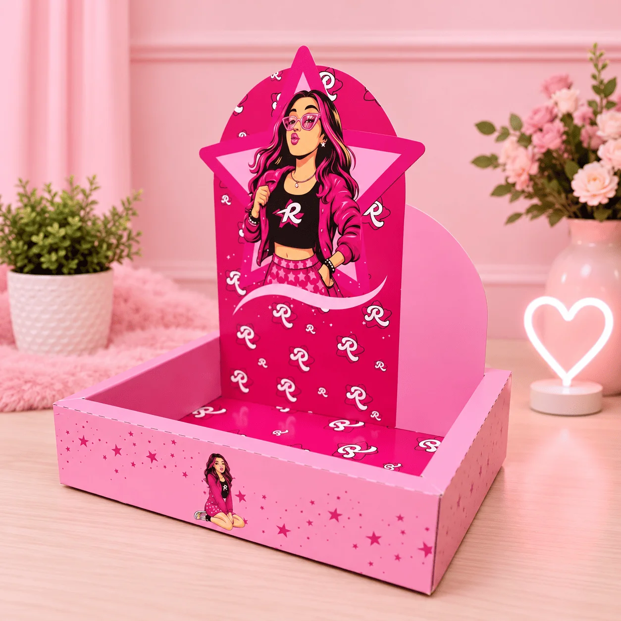 Caixa Cenário 3d Personalizada Emilly Vick Festa Infantil — imagem do produto