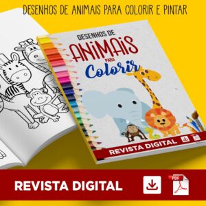 EBOOK: Revista Digital Desenhos de Animais para Colorir