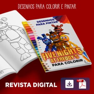 EBOOK: Revista Digital Desenho five nights at freddy's para Colorir