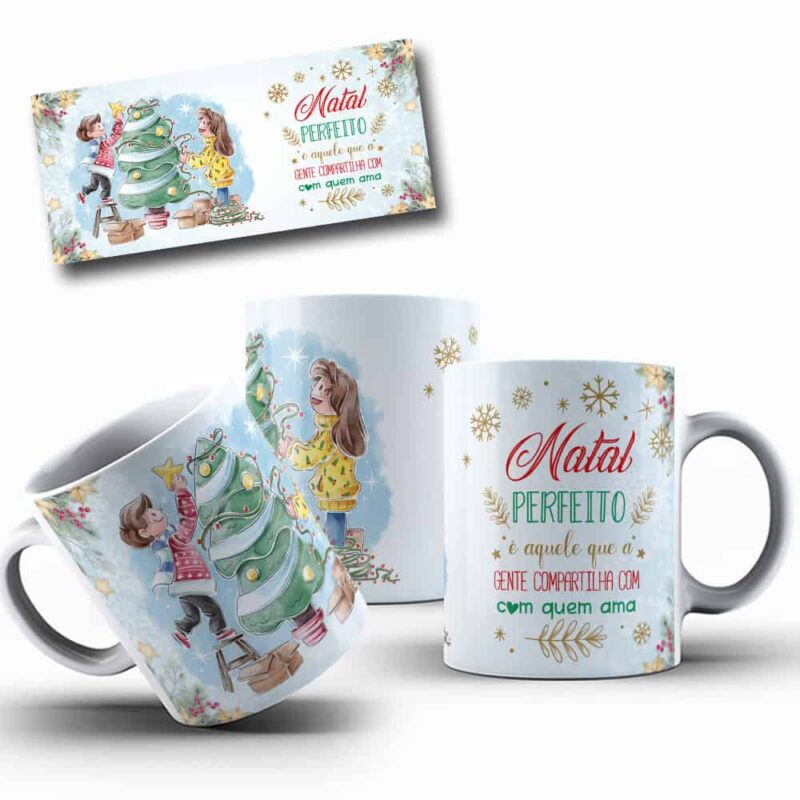 Artes para Estampa em Caneca - NATAL - A014