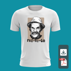 Arte para estampar em camisa -TEMA: CHAVES - Formato PDF - #D30