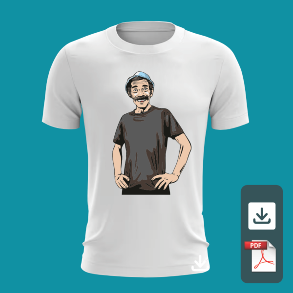 Arte para estampar em camisa -TEMA: CHAVES - Formato PDF - #D32