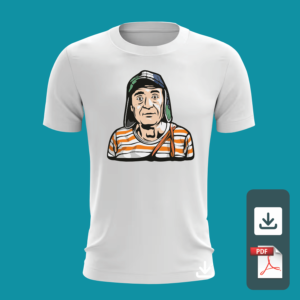 Arte para estampar em camisa -TEMA: CHAVES - Formato PDF - #D34