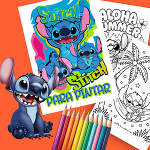 Revista Digital Stitch para Colorir – Desenhos para Pintar em PDF (Download Imediato)